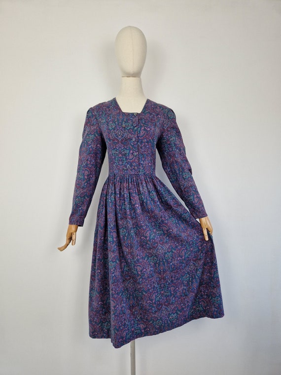 Vintage 80s Laura Ashley paisley and floral cotta… - image 4