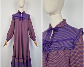 Vintage 80s bohemian smock dress