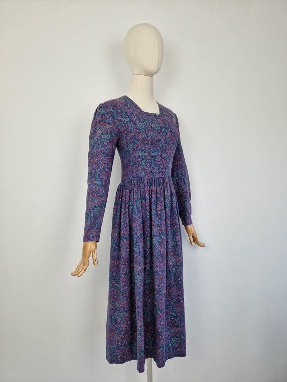Vintage 80s Laura Ashley paisley and floral cotta… - image 6