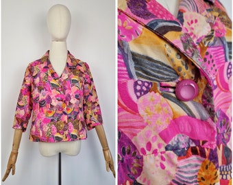 Vintage colourful silk blazer