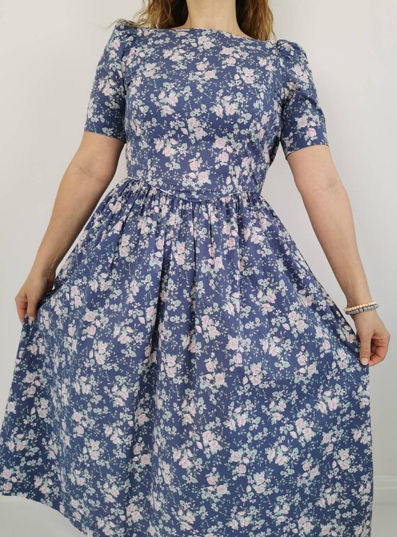 Vintage 80s Laura Ashley pastel floral dress - image 8