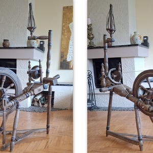 Antique unique, exclusive, heavy, stable excellent working  Spinning Wheel