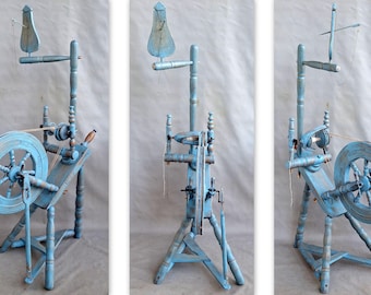 Antique Spinning Wheel, Complete and Stable, Dated 1899