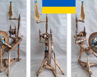 Ukraine antique Unique Spinning Wheel and is complete