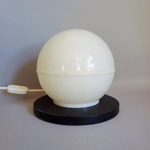 70s Space Age Ball Table Lamp: Finnish Nordic Retro Design