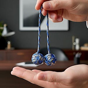 Monkey Fist Begleri – Paracord Fidget-leksak för fokus och flöde