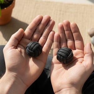 weighted fidget toy, meditation balls, stress balls, sensory fidget, mindfulness toy, tactile hand toy, paracord beads, hand exercise tool, palm massage balls, pocket fidget, focus training, flow toys, monkey fist