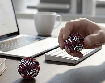 Monkey Fist Stress Balls – Hand Exercise & Finger Dexterity Fidget for Focus, Relaxation Set of 2