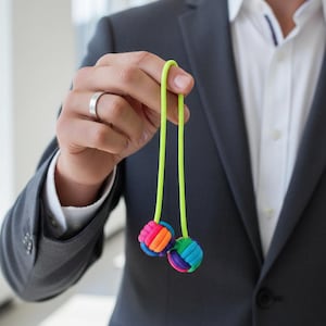 Gewogen vaardigheidsspeelgoed - Rainbow Fidget Toy - Handgemaakte aap First Begleri