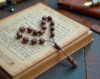 Handmade Natural Wooden Komboloi – Greek Worry Beads for Mindfulness & Stress Relief