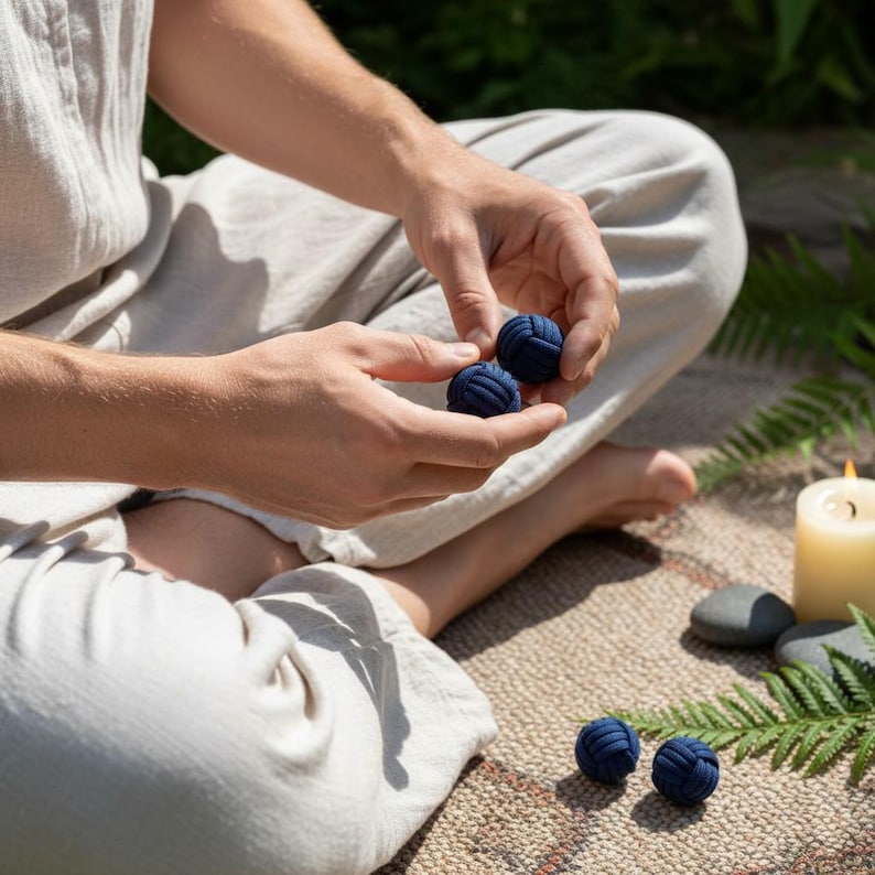 Pocket Skill Toy – Monkey Fist Travel Fidget – Lightweight Stress & Meditation Balls image 13
