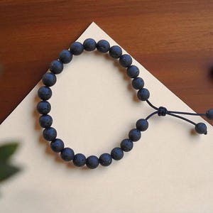 Lava Stone Fidget Bracelet – Komboloi Worry Beads, Minimalist Fidget Jewelry for Stress Relief & Meditation image 14