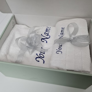 Personalised Embroidered Bath Towel, Custom design for your needs, Ideal gift with your loved one's Name. Perfect present