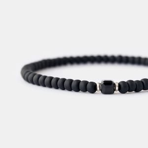 Mens Beaded Bracelet Black Tourmaline Bracelet Black Bead Bracelet Boyfriend Gift Anniversary Gift Husband Birthday Gift For Him