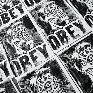 They Live Lino print