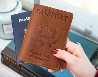 Christmas Gift for couple, Passport Cover, Gift for her, Gift for him Travel Gifts Wedding Gift Honeymoon gift Gift for couple, Christmas