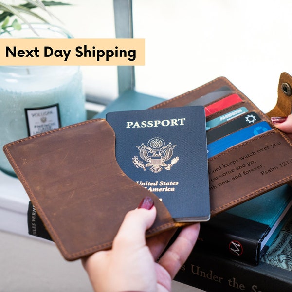 Passport cover, Personalized leather passport holder, Personalized wallet passport for men and women, Gift for Travelers, Monogram passport