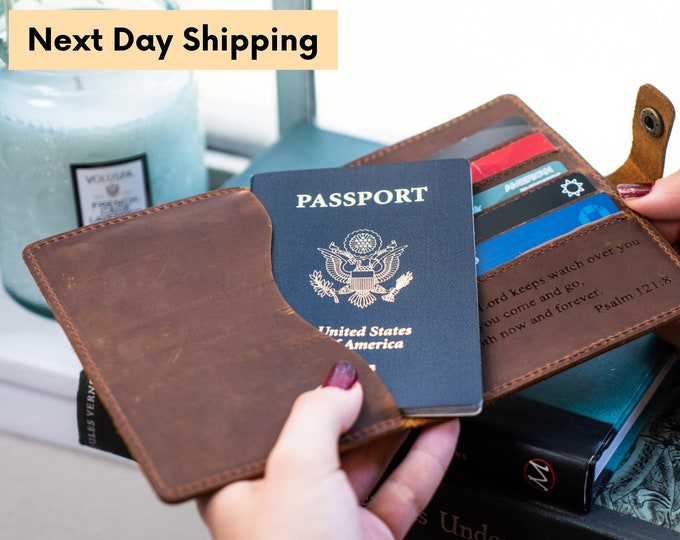 Passport cover, Personalized leather passport holder, Personalized wallet passport for men and women, Gift for Travelers, Monogram passport