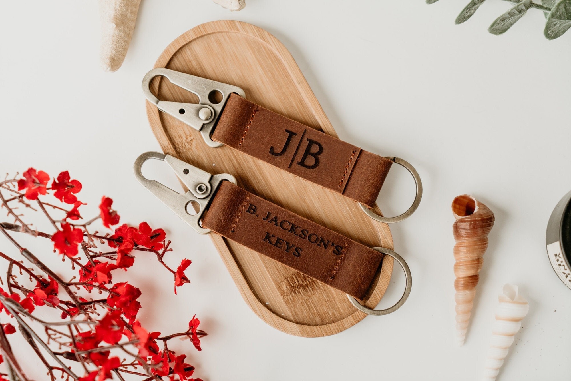 Personalized Leather Keychain, Customized Keychain, Custom Leather Key  Chain, Best Gift For Valentine's Day