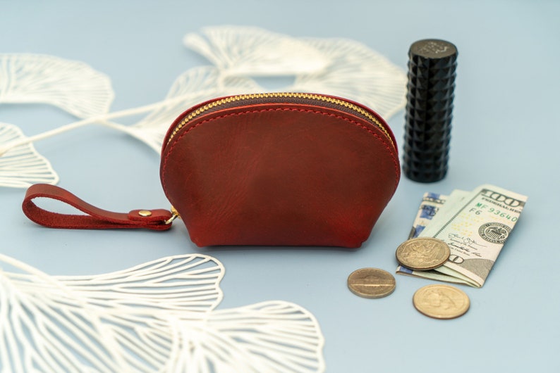 Personalized Leather Small Coin Bag Small Leather Pouch Etsy