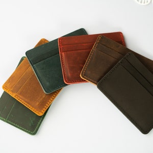 Leather Card Holder, Minimalist Card Holder Wallet, Credit Card Holder, Slim Card Holder Gift, Credit Card Holder, Small Leather Card Wallet