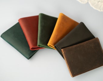 Mini billetera de cuero genuino para mujer, billetera pequeña personalizada y linda, billetera pequeña para mujer, billetera para tarjetas de crédito para mujer, billetera de cuero para mujer