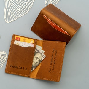 Regalo de Navidad unisex, Tarjetero Slim. Tarjetero personalizado. Regalo para padrinos de boda. Tarjetero de piel personalizado. Tarjetero unisex.