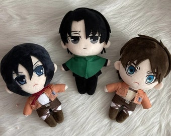 Titan plush Anime plush Levi plush Eren plush Mikasa plush