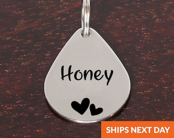 Personalized Pet ID Tag, Engraved Stainless Steel Dog Tag