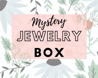 JEWELRY MYSTERY BOX, liquidations, boîte à bijoux, coffret cadeau, ensemble de bijoux, boucles d'oreilles, bagues, collier, bracelet, bijoux en or rose argenté