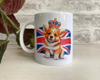 Coronation Mug | Union Jack | Corgi | King Charles