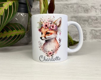 Personalised Fox Mug | Animal Mug | Gift For Fox Lover