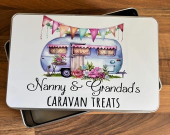 Personalised Caravan Treat Tin | Caravanning Gift | Caravan Treat Tin | Caravanning Gift | Caravan Life | Camping