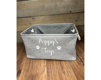 Personalised Dog Toy Storage Box | Dog Toy Box | Pet Toy Box | Puppy Gift | Personalised Doggy Gift | Pet Dog Toy Basket