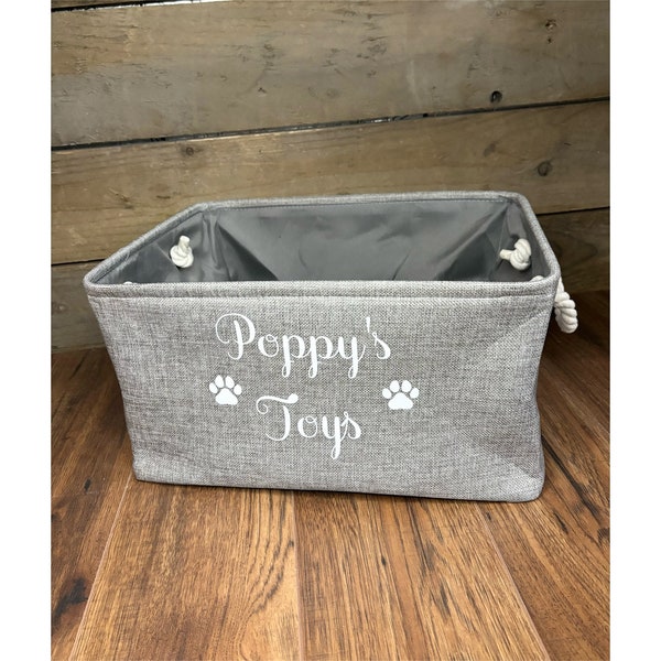 Personalised Dog Toy Storage Box | Dog Toy Box | Pet Toy Box | Puppy Gift | Personalised Doggy Gift | Pet Dog Toy Basket