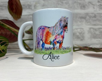 Personalised Shetland Pony Mug | Horse Gift | Pony Gift | Animal Mug | Equestrian |