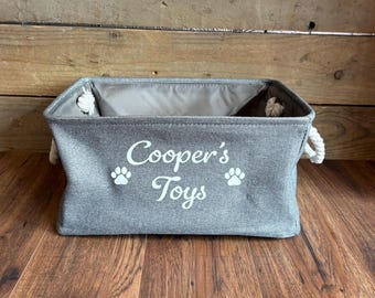 Personalised Dog Toy Storage Box | Dog Toy Box | Pet Toy Box | Puppy Gift | Personalised Doggy Gift | Pet Dog Toy Basket