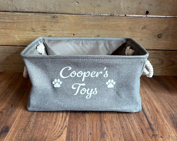 Personalised Dog Toy Storage Box | Dog Toy Box | Pet Toy Box | Puppy Gift | Personalised Doggy Gift | Pet Dog Toy Basket