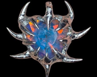 Spiked Heart Pendant Necklace: Swarovski Crystal, Lead-Free Solder Jewellery