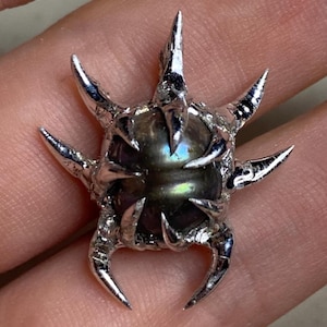 Baroque black spiky freshwater Pearl necklace pendant soft soldered spiky pearl pendant