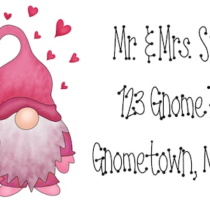 Personalized Gnomes in Love Return Address Labels - Valentine&#39;s Day themed