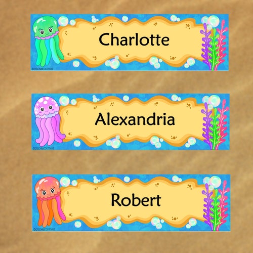 Under the Sea Classroom Label Name Plate Digital Download Etsy