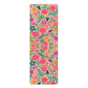 Unique yoga mat, Floral yoga mat, Yoga mat rug, Rubber yoga mat, Rainbow yoga, Gift for yoga lovers, Gift for yogi, Yoga gifts, Yoga girl
