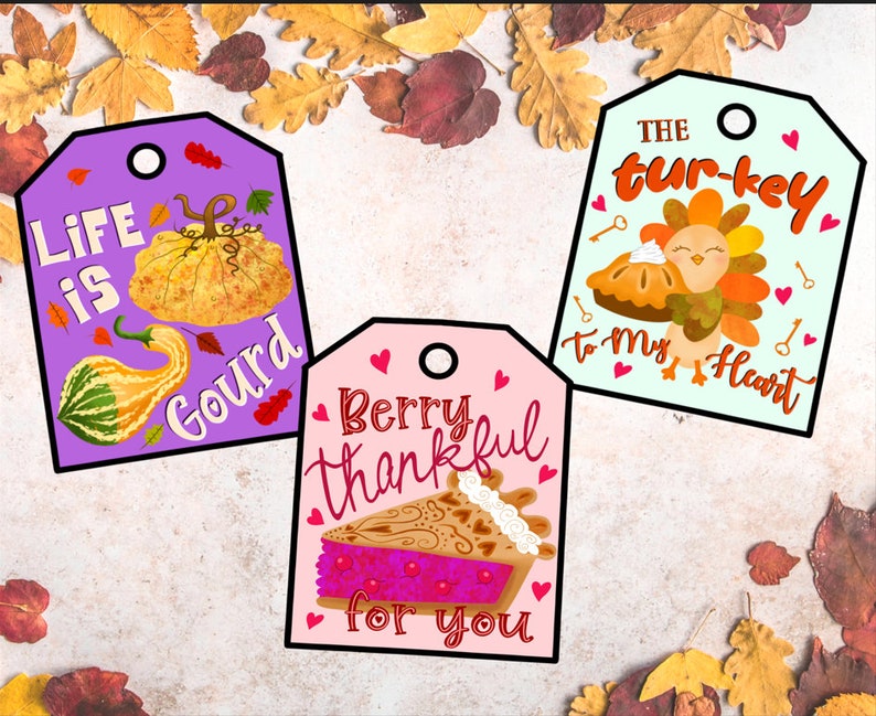 Printable Fall Gift Tags Fall Party Favor Tag Autumn Harvest - Etsy
