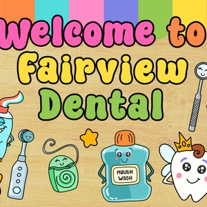 Dentist office wall decor, Pediatric dental office, Pediatric dentistry, Dentist wall art, Dental clinic sign, Dentist bulletin board