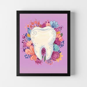 Dentist office wall decor, Pediatric dental office, Pediatric dentistry, Dentist wall art, dentist office art, tooth art, dental art print