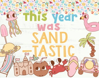 End of year bulletin board kit, summer bulletin boards, summer classroom decor, june bulletin board, beach bulletin board, may bulletin