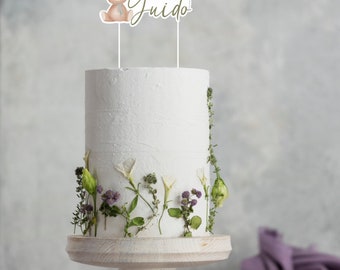 Cake topper decorativo e personalizzabile per la torta del vostro bambino orsetto e palloncini