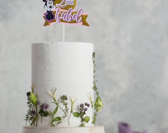 Cake topper decorativo e personalizzabile per la torta del vostro bambino minnie