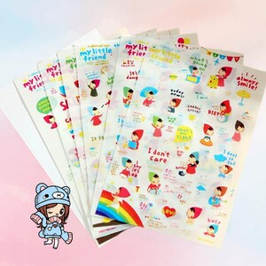 Cute My Little Friend Korean Planner Stickers